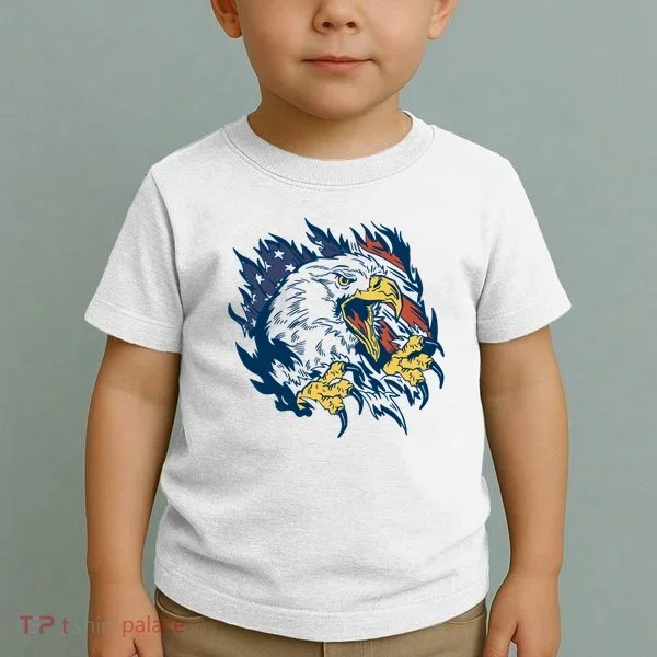 American Flag Eagle Patriot Gift Toddler T-Shirt