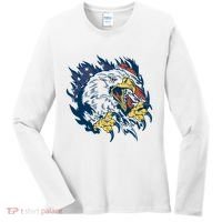 American Flag Eagle Patriot Gift Women's Long Sleeve Shirt thumb 0