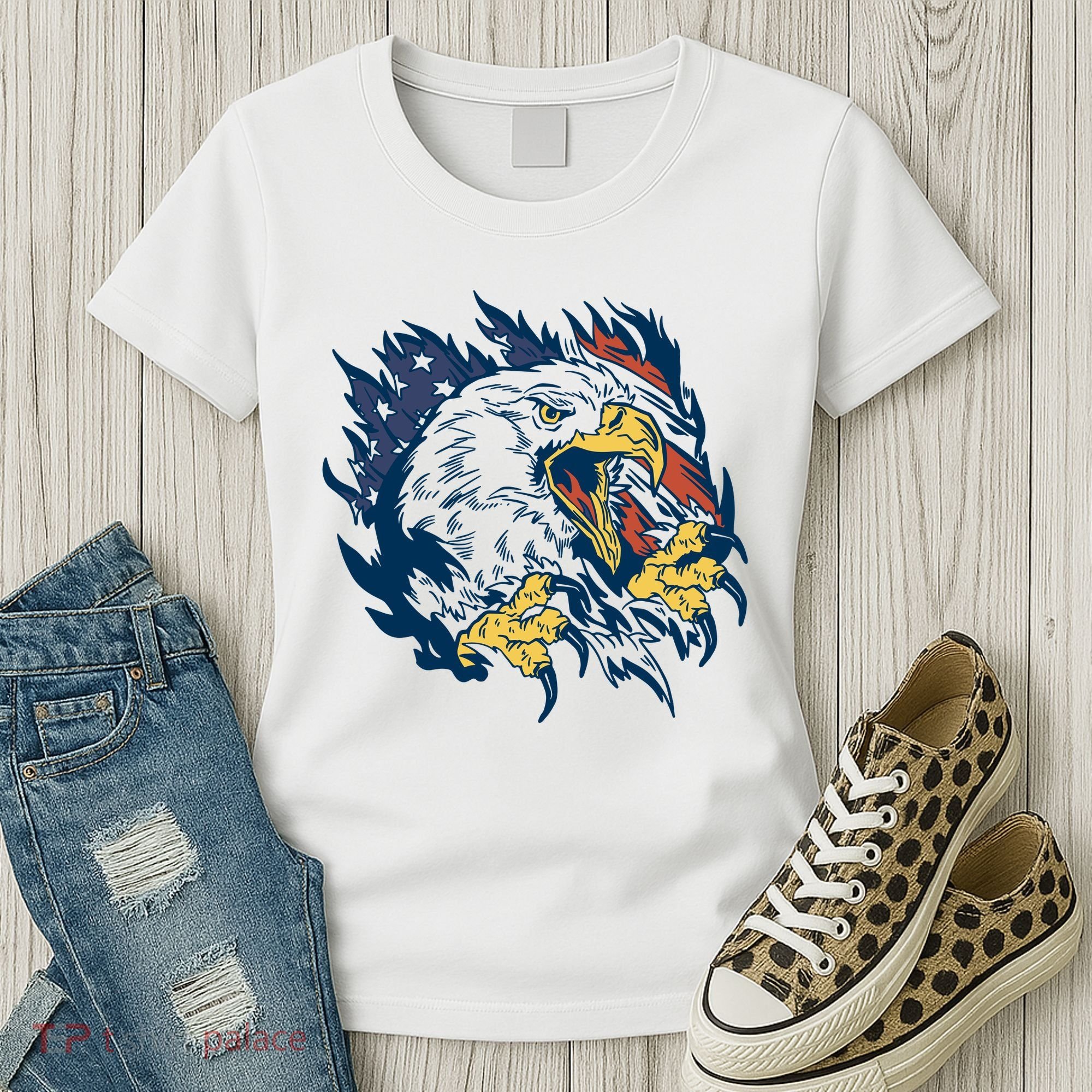 American Flag Eagle Patriot Gift Women's T-Shirt