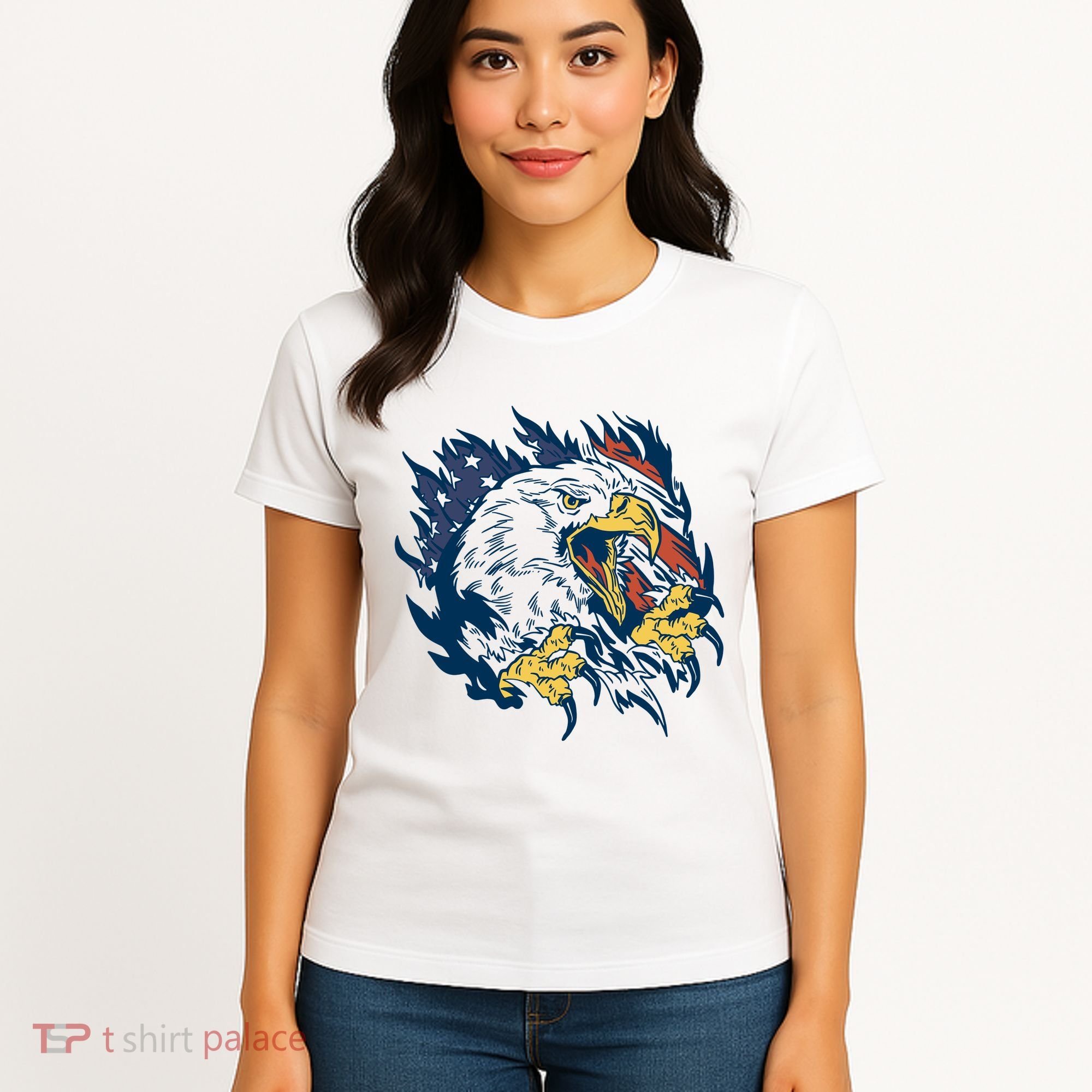 American Flag Eagle Patriot Gift Women's T-Shirt