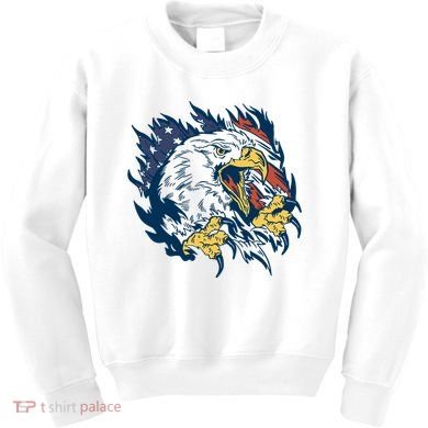 American Flag Eagle Patriot Gift Kids Sweatshirt