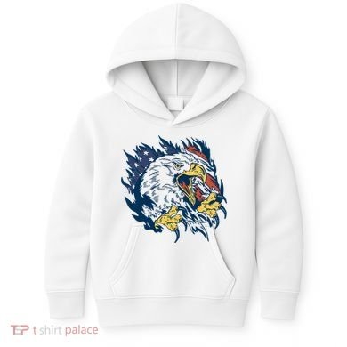 American Flag Eagle Patriot Gift Kids Hoodie