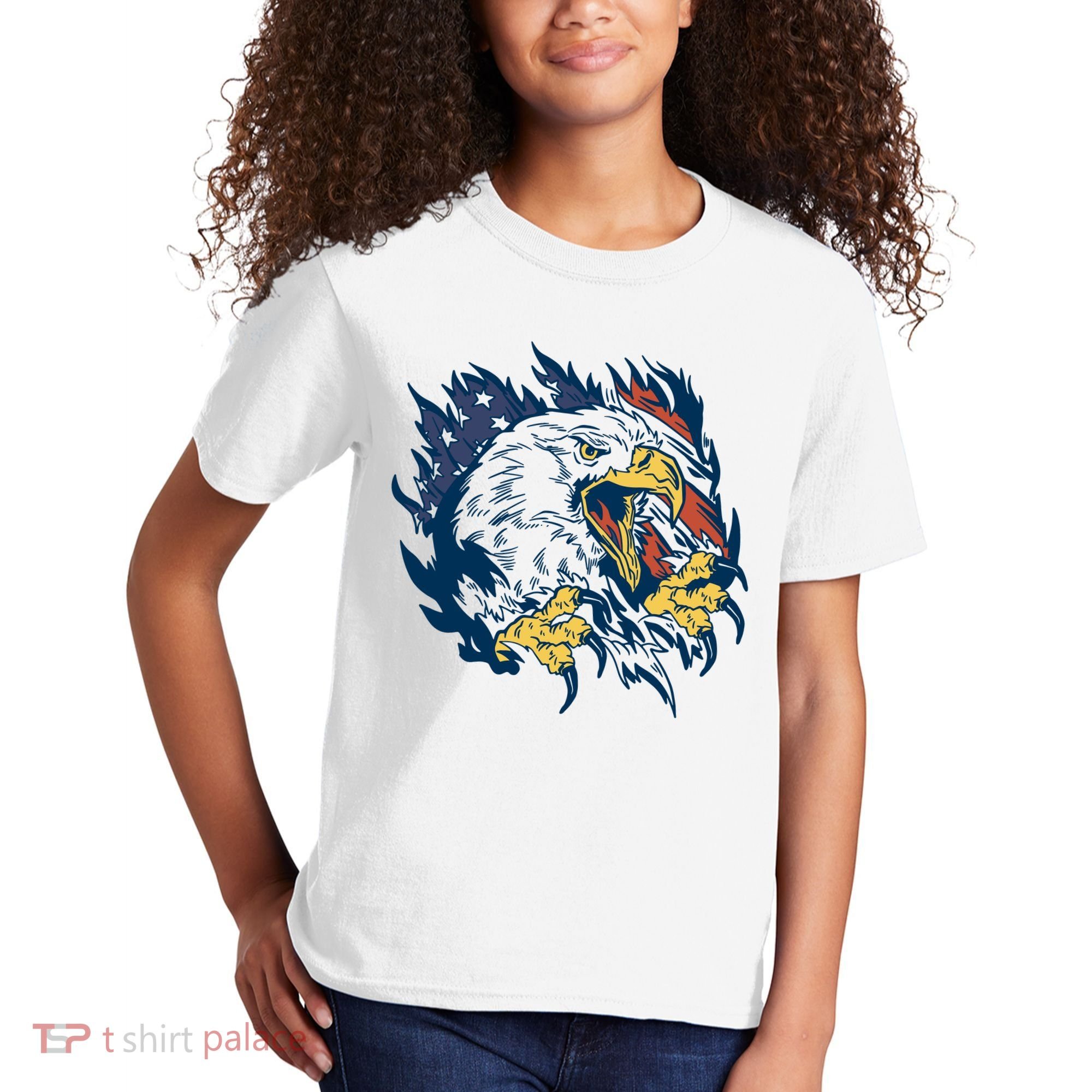 American Flag Eagle Patriot Gift Kids T-Shirt