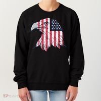 American Flag Eagle Usa Patriotic Gift Women's Sweatshirt thumb 0