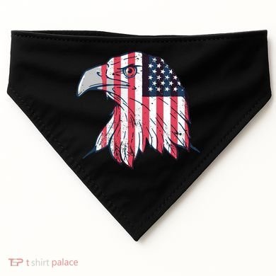 American Flag Eagle Usa Patriotic Gift USA-Made Doggie Bandana