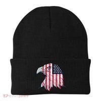 American Flag Eagle Usa Patriotic Gift Beanie thumb 0