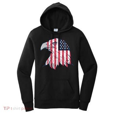 American Flag Eagle Usa Patriotic Gift Women's Hoodie