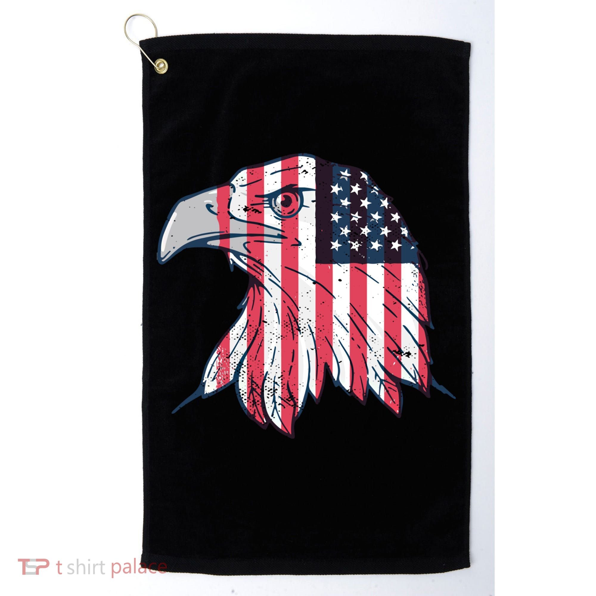 American Flag Eagle Usa Patriotic Gift Golf Towel