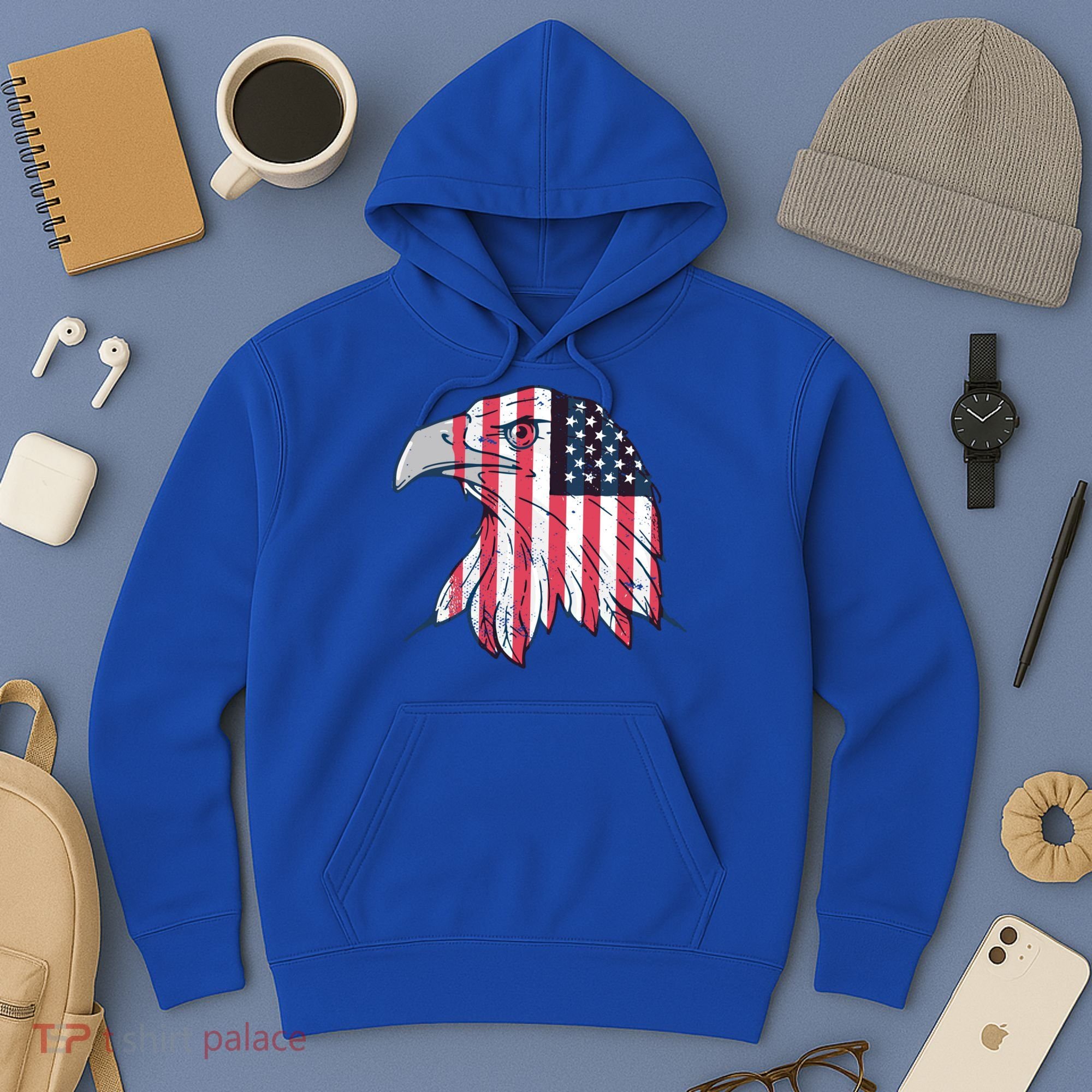 American Flag Eagle Usa Patriotic Gift Hoodie