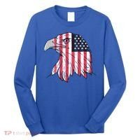 American Flag Eagle Usa Patriotic Gift Long Sleeve Shirt thumb 0