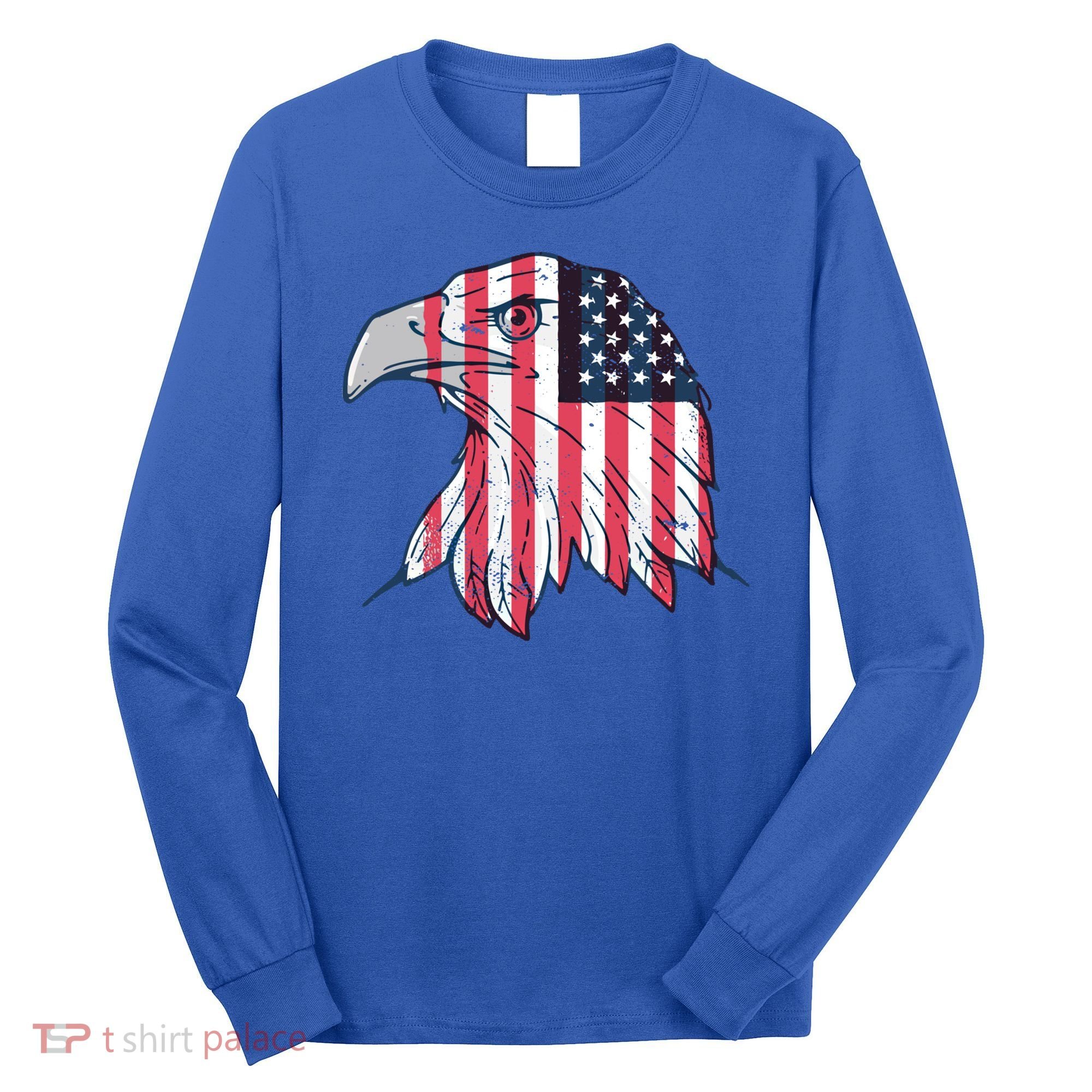 American Flag Eagle Usa Patriotic Gift Long Sleeve Shirt