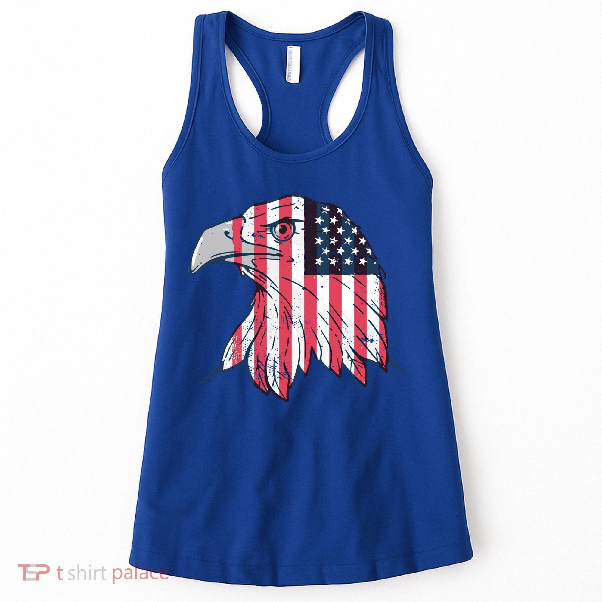 American Flag Eagle Usa Patriotic Gift Women's Tank Top