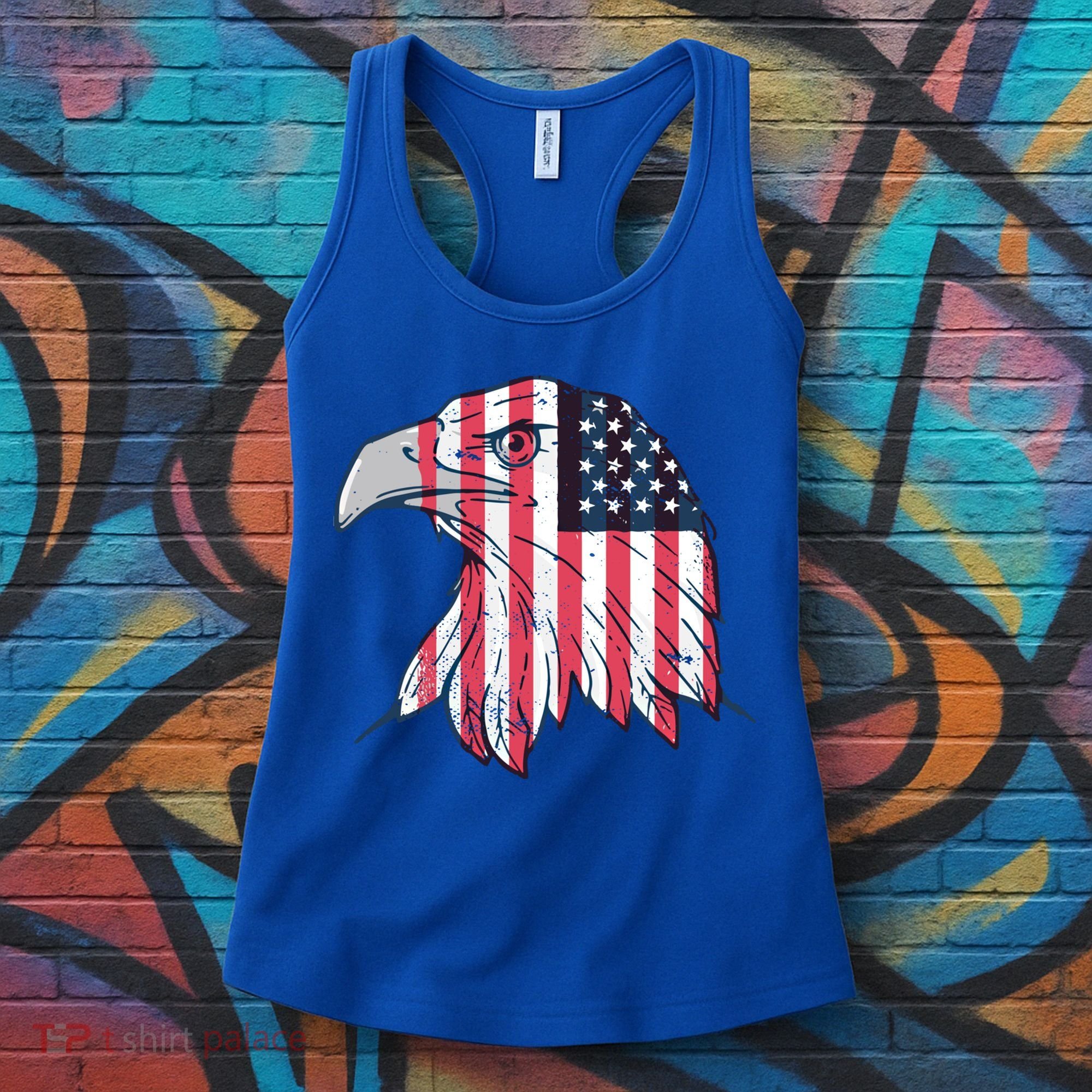 American Flag Eagle Usa Patriotic Gift Women's Tank Top