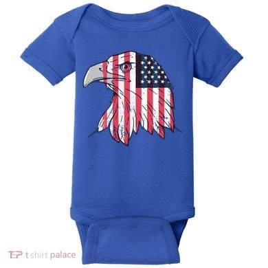 American Flag Eagle Usa Patriotic Gift Baby Bodysuit