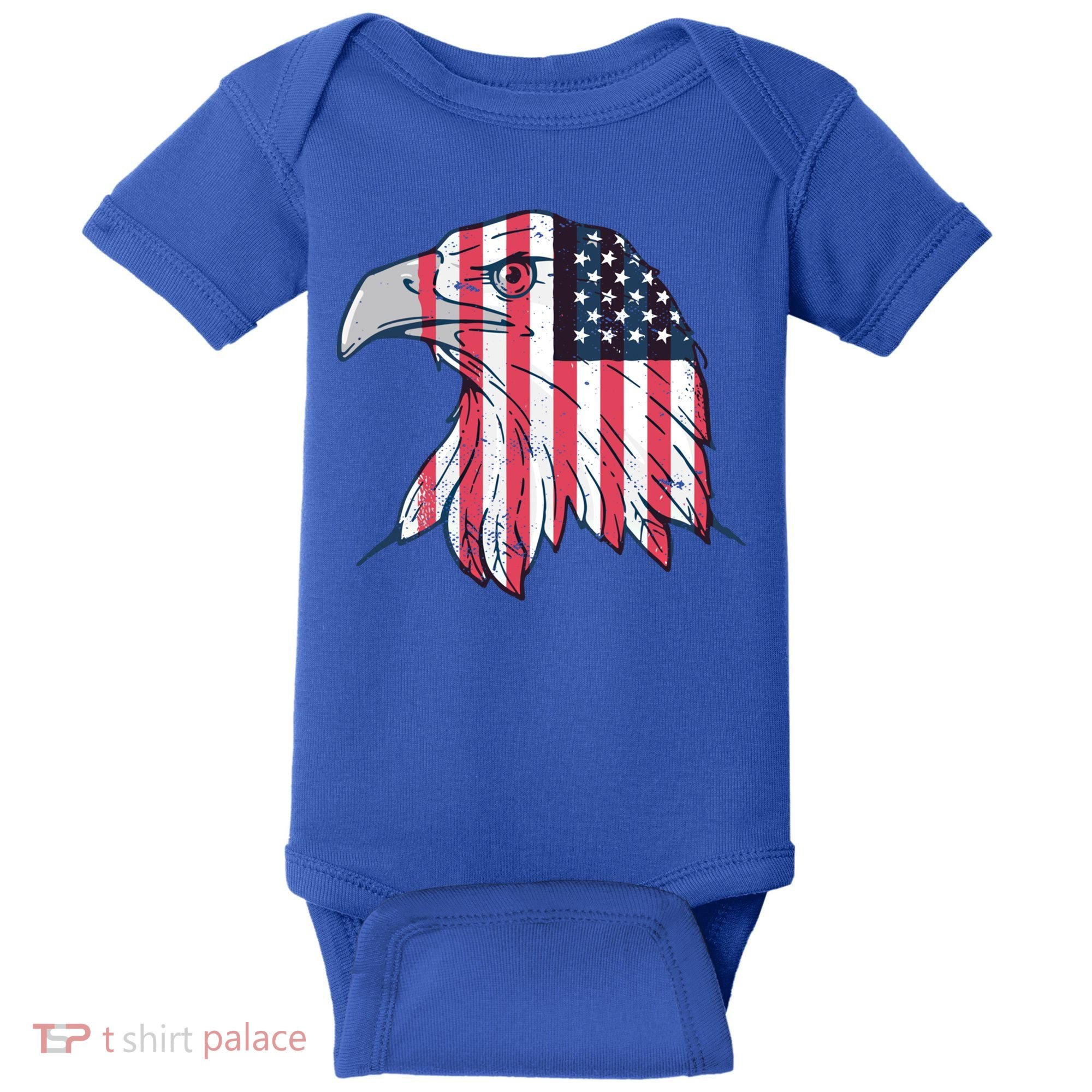 American Flag Eagle Usa Patriotic Gift Baby Bodysuit
