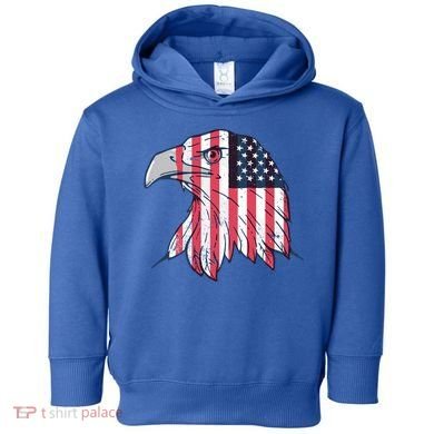 American Flag Eagle Usa Patriotic Gift Toddler Hoodie