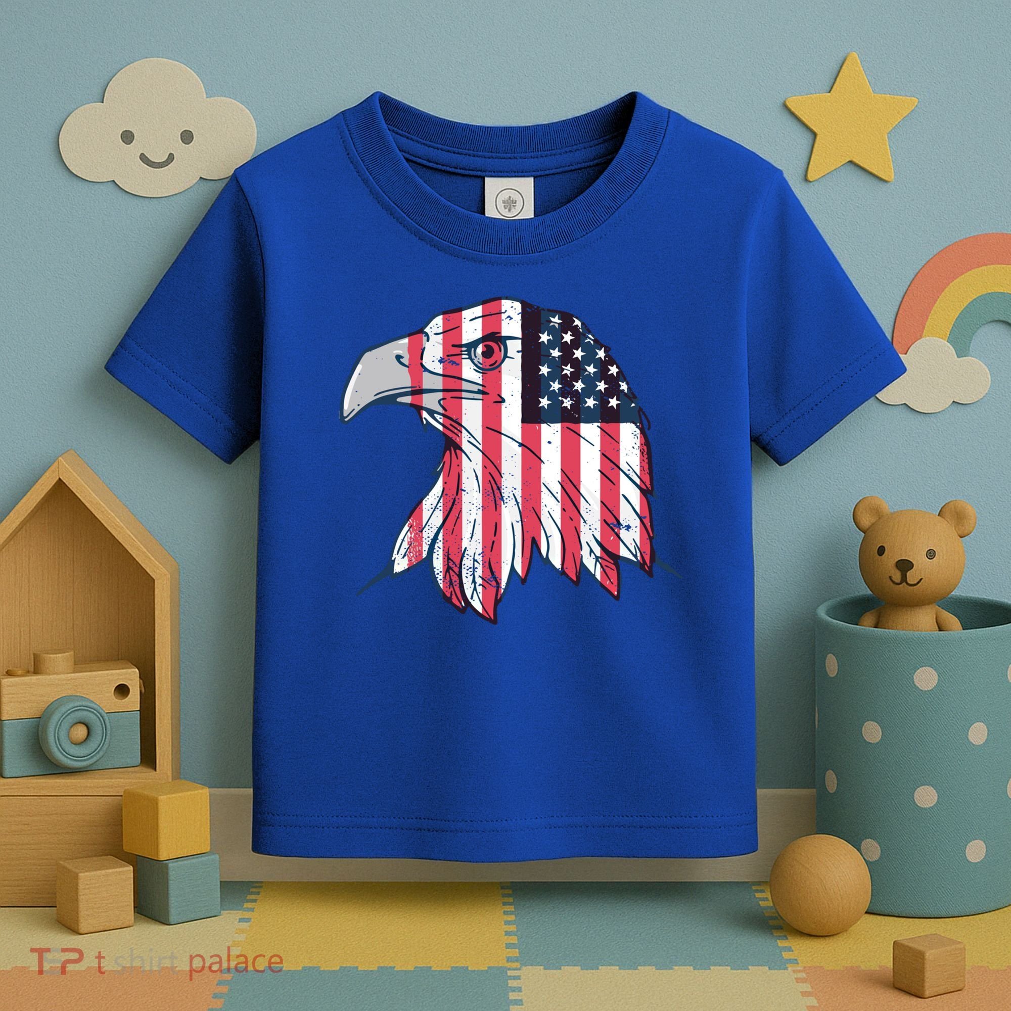 American Flag Eagle Usa Patriotic Gift Toddler T-Shirt