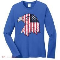 American Flag Eagle Usa Patriotic Gift Women's Long Sleeve Shirt thumb 0