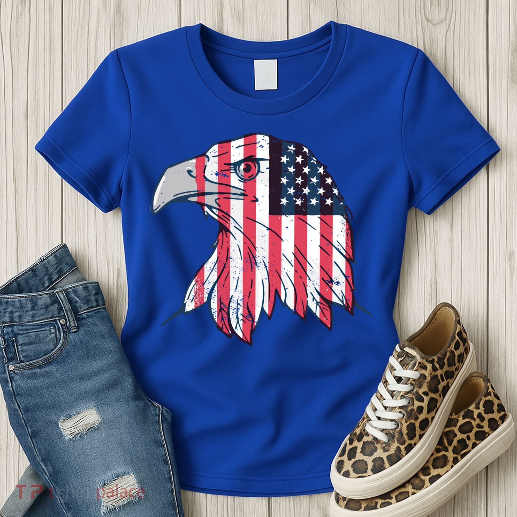 American Flag Eagle Usa Patriotic Gift Women's T-Shirt