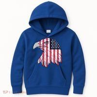 American Flag Eagle Usa Patriotic Gift Kids Hoodie thumb 0