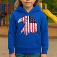 American Flag Eagle Usa Patriotic Gift Kids Hoodie thumb 3