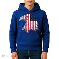 American Flag Eagle Usa Patriotic Gift Kids Hoodie thumb 4