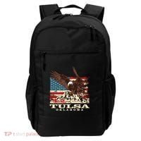 American Flag Eagle Tulsa Patriotic Oklahoma Patriotism Gift Backpack thumb 0