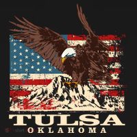 American Flag Eagle Tulsa Patriotic Oklahoma Patriotism Gift Backpack thumb 2