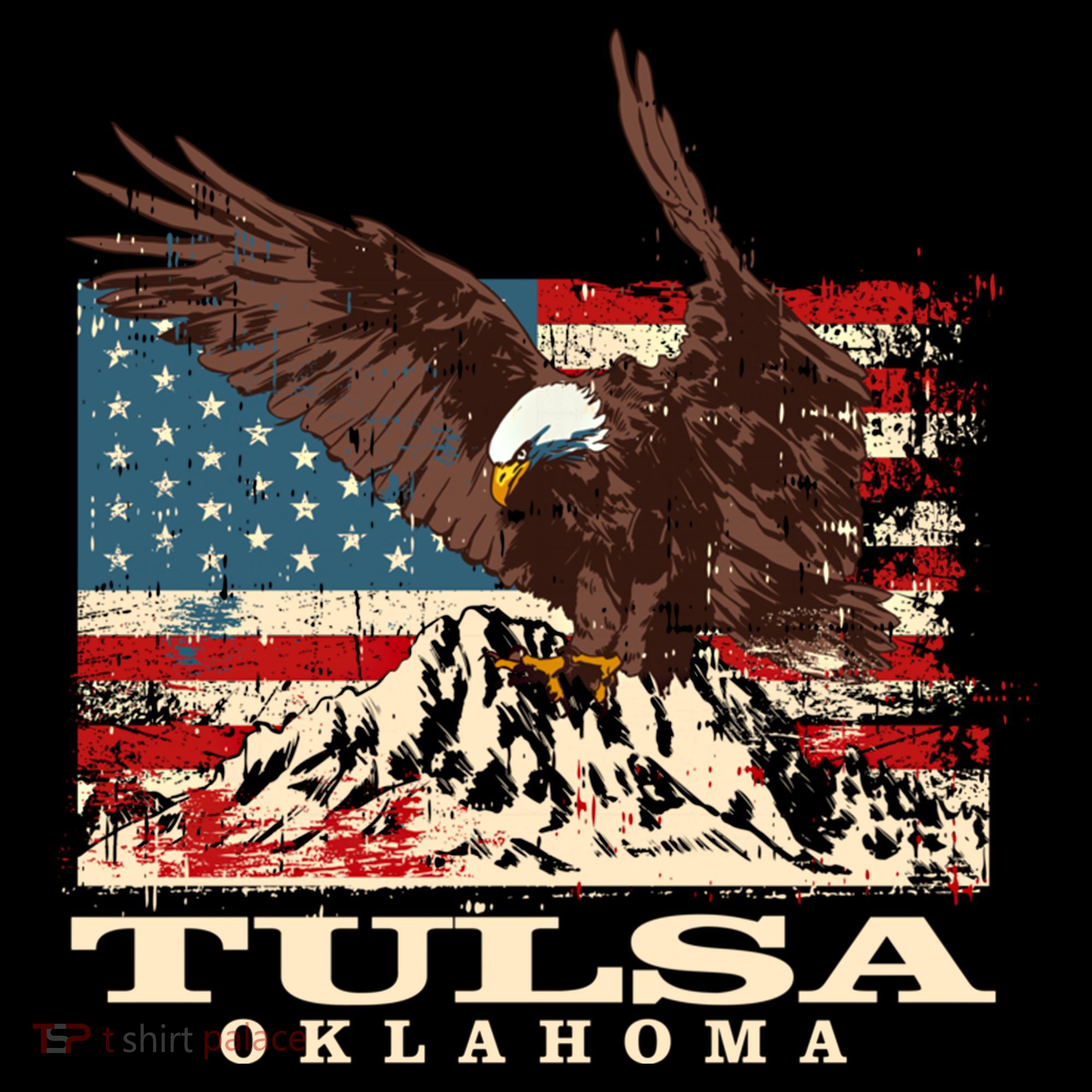 American Flag Eagle Tulsa Patriotic Oklahoma Patriotism Gift Coffee Mug