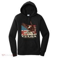 American Flag Eagle Tulsa Patriotic Oklahoma Patriotism Gift Women's Hoodie thumb 0