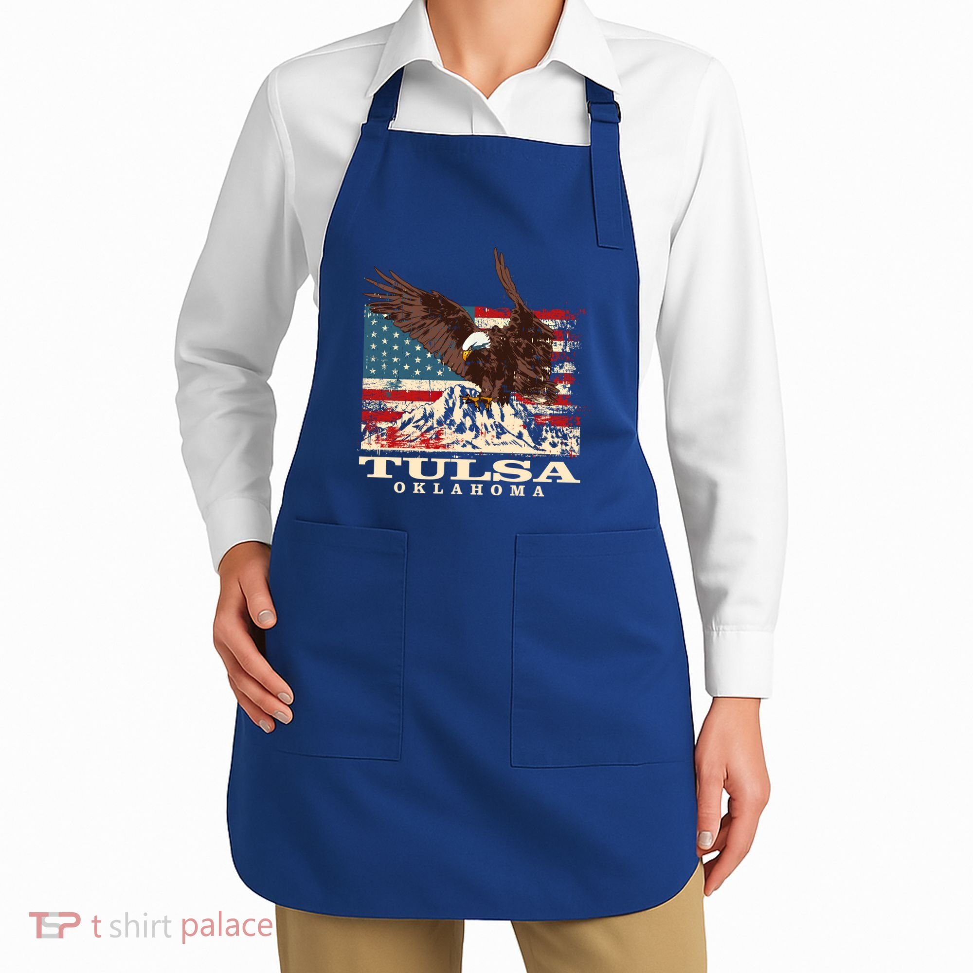 American Flag Eagle Tulsa Patriotic Oklahoma Patriotism Gift Apron
