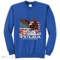 American Flag Eagle Tulsa Patriotic Oklahoma Patriotism Gift Sweatshirt thumb 0
