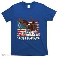 American Flag Eagle Tulsa Patriotic Oklahoma Patriotism Gift T-Shirt thumb 0