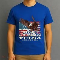 American Flag Eagle Tulsa Patriotic Oklahoma Patriotism Gift T-Shirt thumb 3