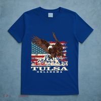 American Flag Eagle Tulsa Patriotic Oklahoma Patriotism Gift T-Shirt thumb 5