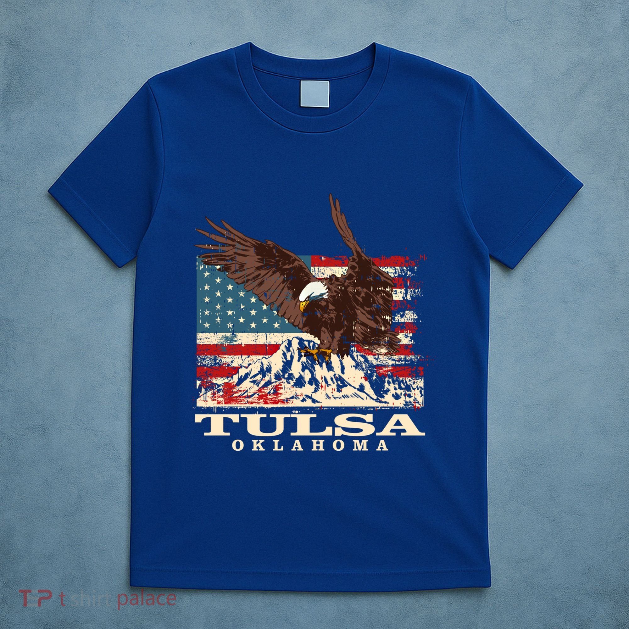 American Flag Eagle Tulsa Patriotic Oklahoma Patriotism Gift T-Shirt
