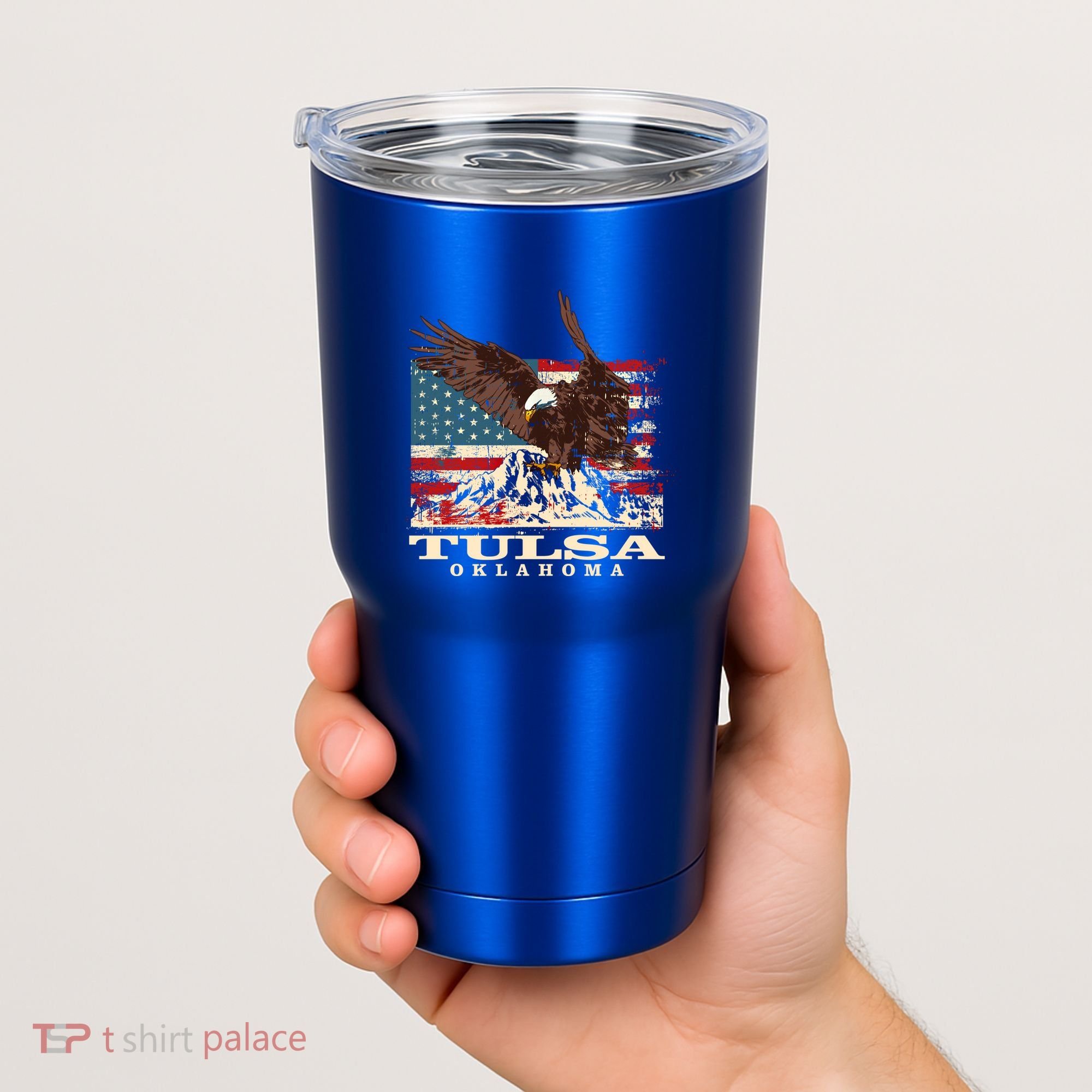 American Flag Eagle Tulsa Patriotic Oklahoma Patriotism Gift Tumbler