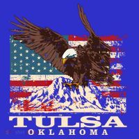 American Flag Eagle Tulsa Patriotic Oklahoma Patriotism Gift Women's Tank Top thumb 5