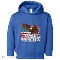 American Flag Eagle Tulsa Patriotic Oklahoma Patriotism Gift Toddler Hoodie thumb 0
