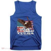 American Flag Eagle Tulsa Patriotic Oklahoma Patriotism Gift Tank Top thumb 0