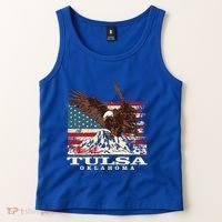 American Flag Eagle Tulsa Patriotic Oklahoma Patriotism Gift Tank Top thumb 2