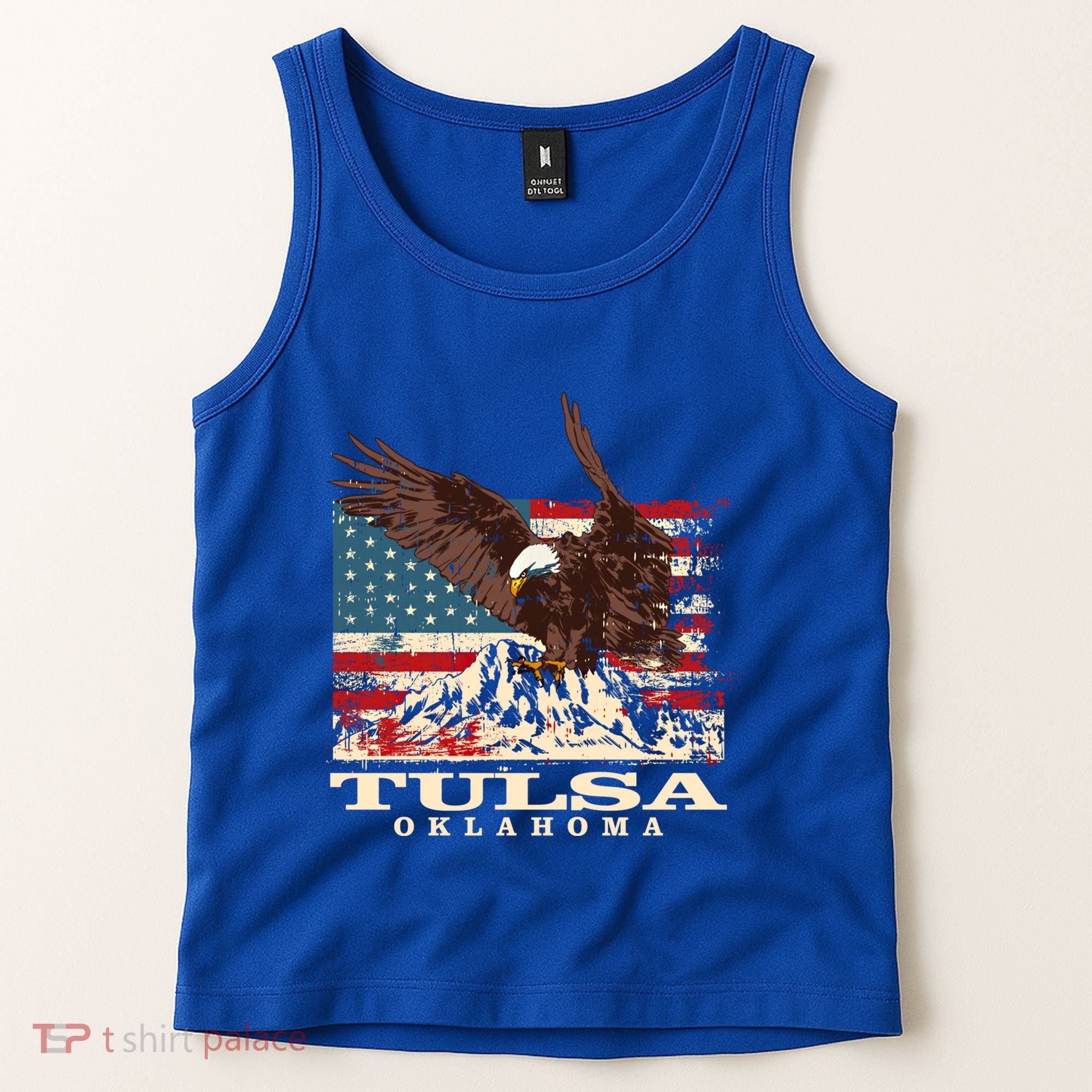 American Flag Eagle Tulsa Patriotic Oklahoma Patriotism Gift Tank Top