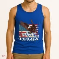 American Flag Eagle Tulsa Patriotic Oklahoma Patriotism Gift Tank Top thumb 3