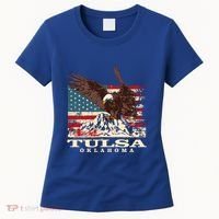 American Flag Eagle Tulsa Patriotic Oklahoma Patriotism Gift Women's T-Shirt thumb 0