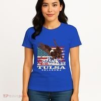 American Flag Eagle Tulsa Patriotic Oklahoma Patriotism Gift Women's T-Shirt thumb 4