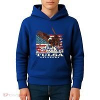 American Flag Eagle Tulsa Patriotic Oklahoma Patriotism Gift Kids Hoodie thumb 4