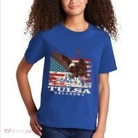 American Flag Eagle Tulsa Patriotic Oklahoma Patriotism Gift Kids T-Shirt thumb 2