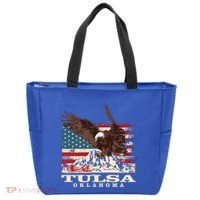 American Flag Eagle Tulsa Patriotic Oklahoma Patriotism Gift Tote Bag thumb 0