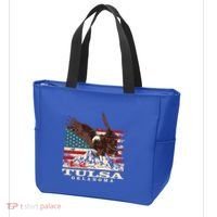 American Flag Eagle Tulsa Patriotic Oklahoma Patriotism Gift Tote Bag thumb 3