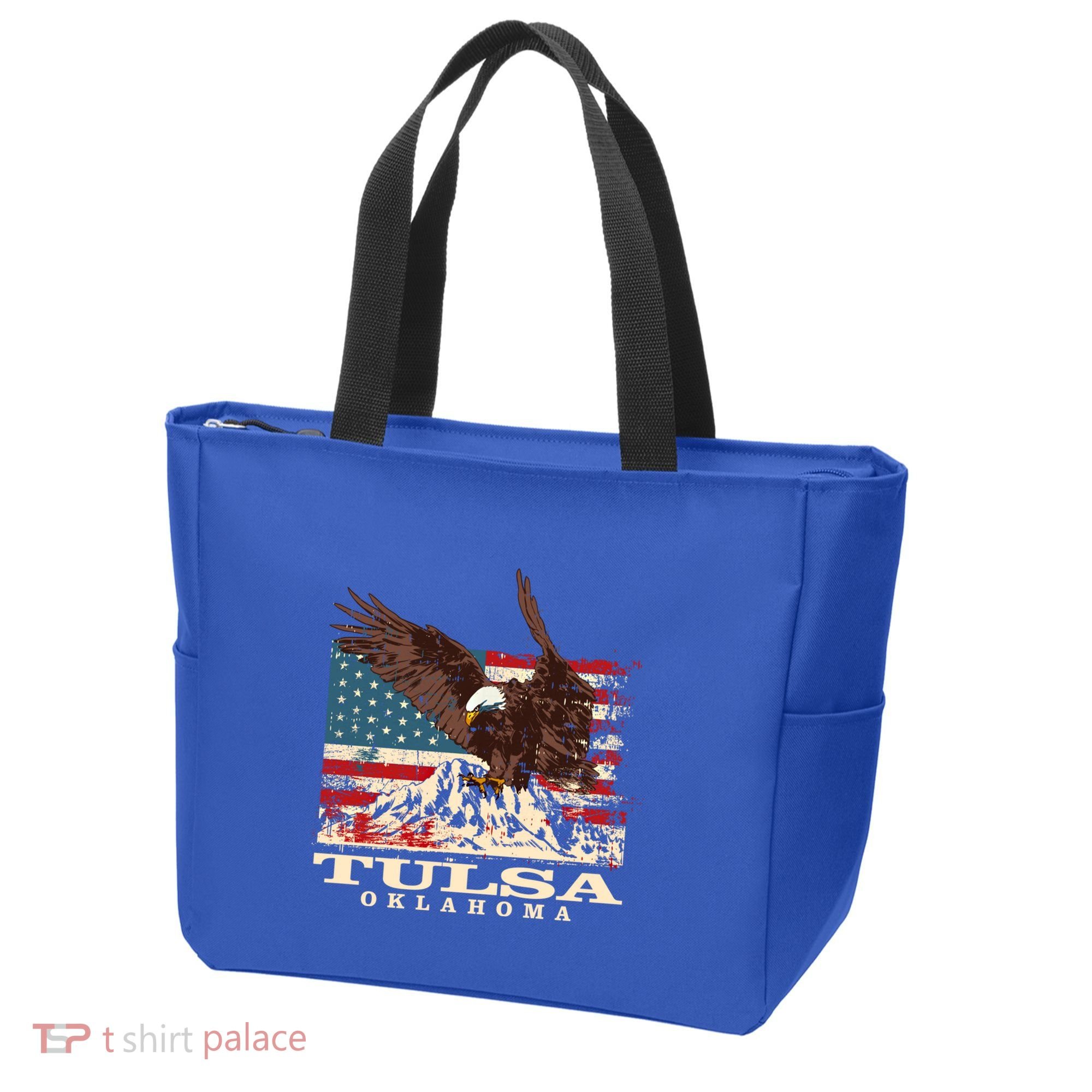 American Flag Eagle Tulsa Patriotic Oklahoma Patriotism Gift Tote Bag